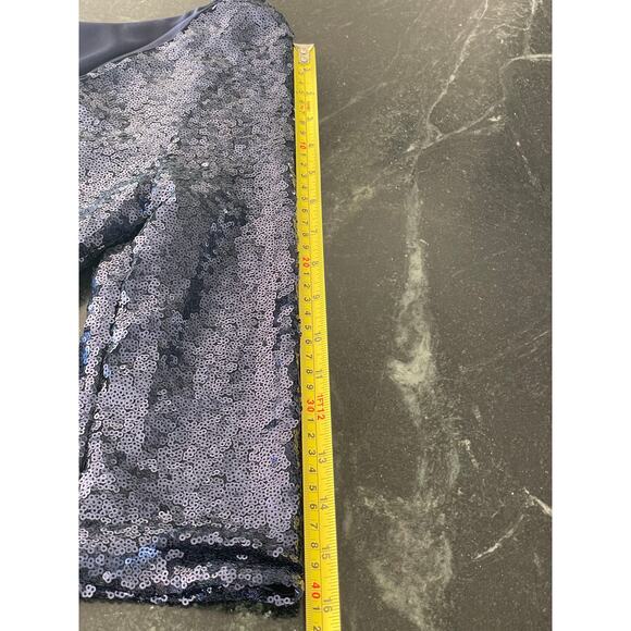 Lulus Delightful Ways Navy Blue Sequin Cocktail Dress Medium - Picture 9 of 11